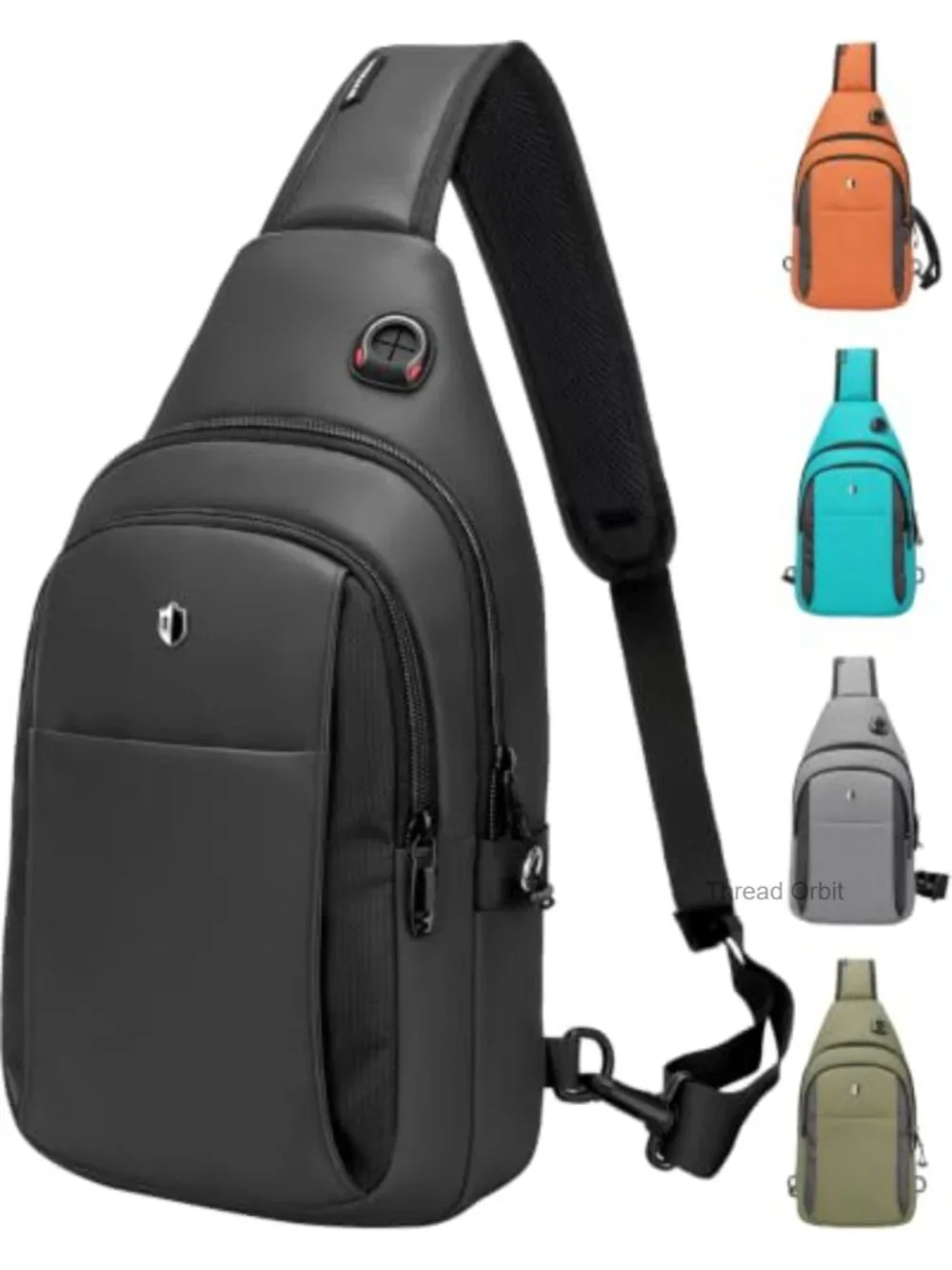 Anti Theft Crossbody Sling Bag with Lockable Zipper Water Resistant for Travel